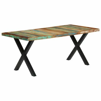 VidaXL Table de salle à manger 180x90x76cm Bois de récupération solide 3 VidaXL Table de salle à manger 180x90x76cm Bois de récupération solide
