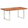VidaXL Table à dîner à live edge Bois d'acacia massif 200 cm 6 cm