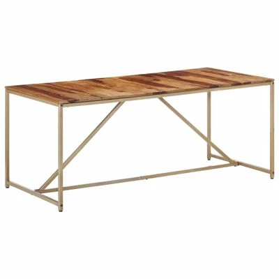 VidaXL Table de salle à manger 180x90x76 cm Bois solide 3 VidaXL Table de salle à manger 180x90x76 cm Bois solide
