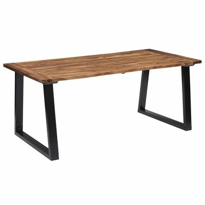 VidaXL Table de salle à manger Bois d'acacia massif 180x90 cm 3 VidaXL Table de salle à manger Bois d'acacia massif 180x90 cm
