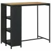 VidaXL Table de bar avec rangement Noir 120x60x110 cm Résine tressée 1 VidaXL Table de bar avec rangement Noir 120x60x110 cm Résine tressée -Promos Tables à manger Boutique image 1 313478