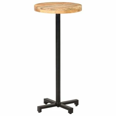 VidaXL Table de bar Ronde Ø50x110 cm Bois de manguier brut 3 VidaXL Table de bar Ronde Ø50x110 cm Bois de manguier brut