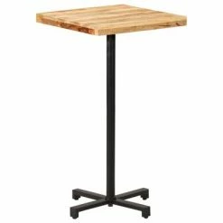 VidaXL Table de bar Carrée 60x60x110 cm Bois de manguier brut