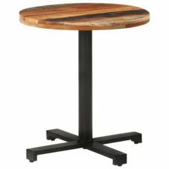VidaXL Table de bistro Ronde Ø70x75 cm Bois de récupération massif