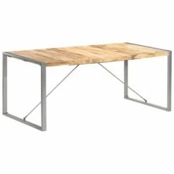 VidaXL Table à dîner 180x90x75 cm Bois de manguier massif brut
