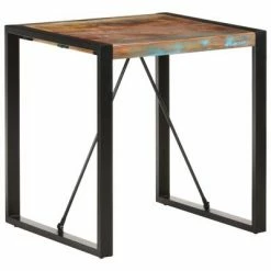 VidaXL Table de salle à manger 70x70x75 cm Bois de récupération solide