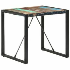 VidaXL Table de salle à manger 80x80x75 cm Bois de récupération massif
