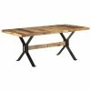 VidaXL Table de salle à manger 180x90x76 cm Bois de manguier brut 2 VidaXL Table de salle à manger 180x90x76 cm Bois de manguier brut -Promos Tables à manger Boutique image 1 321610