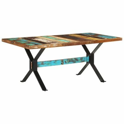 VidaXL Table de salle à manger 180x90x76cm Bois de récupération solide 3 VidaXL Table de salle à manger 180x90x76cm Bois de récupération solide