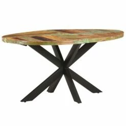VidaXL Table de salle à manger 160x90x75cm Bois de récupération massif