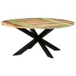VidaXL Table à dîner ronde 175x75 cm Bois de récupération massif