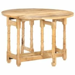 VidaXL Table de salle à manger Rond 110x76 cm Bois de manguier massif