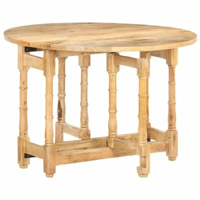 VidaXL Table de salle à manger Rond 110x76 cm Bois de manguier massif 3 VidaXL Table de salle à manger Rond 110x76 cm Bois de manguier massif