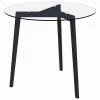 VidaXL Table de salle à manger Transparent 80 cm Verre trempé -Promos Tables à manger Boutique image 1 322782