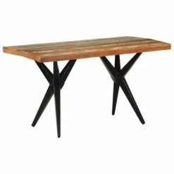 VidaXL Table de salle à manger 140x70x76cm Bois de récupération massif
