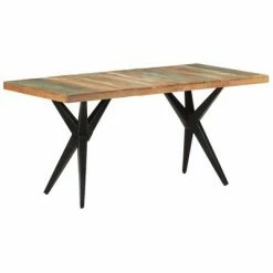 VidaXL Table de salle à manger 160x80x76cm Bois de récupération massif
