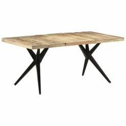 VidaXL Table de salle à manger 180x90x76 cm Bois de manguier brut