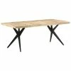 VidaXL Table de salle à manger 200x90x76 cm Bois de manguier brut 1 VidaXL Table de salle à manger 200x90x76 cm Bois de manguier brut -Promos Tables à manger Boutique image 1 323572