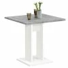 FMD Table de salle à manger 70 cm Gris béton et blanc 2 FMD Table de salle à manger 70 cm Gris béton et blanc -Promos Tables à manger Boutique image 1 428691