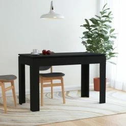 VidaXL Table de salle à manger Noir 120 x 60 x 76 cm Aggloméré 9 VidaXL Table de salle à manger Noir 120 x 60 x 76 cm Aggloméré -Promos Tables à manger Boutique image 1 800757