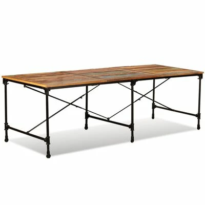 VidaXL Table de salle à manger Bois de récupération massif 240 cm 4 VidaXL Table de salle à manger Bois de récupération massif 240 cm – Image 2