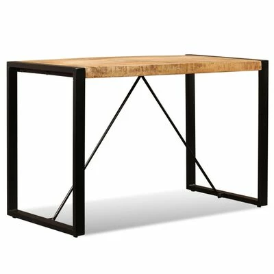 VidaXL Table de salle à manger Bois de manguier brut 120 cm 4 VidaXL Table de salle à manger Bois de manguier brut 120 cm – Image 2