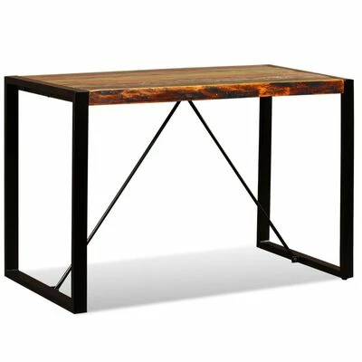 VidaXL Table de salle à manger Bois de récupération massif 120 cm 4 VidaXL Table de salle à manger Bois de récupération massif 120 cm – Image 2
