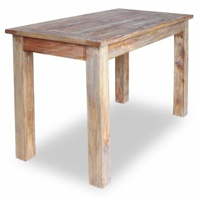VidaXL Table de salle à manger Bois de récupération 120 x 60 x 77 cm 4 VidaXL Table de salle à manger Bois de récupération 120 x 60 x 77 cm – Image 2