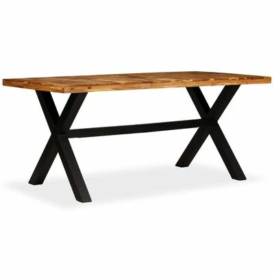 VidaXL Table de salle à manger Bois d'acacia et manguier 180x90x76 cm 4 VidaXL Table de salle à manger Bois d'acacia et manguier 180x90x76 cm – Image 2