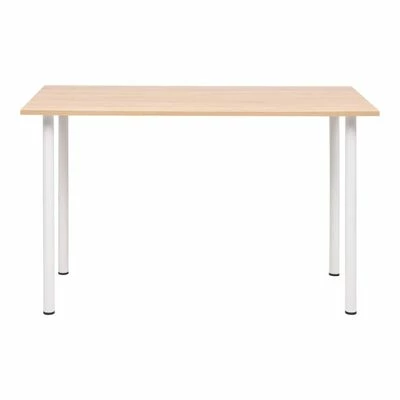 VidaXL Table de salle à manger 120x60x73 cm Chêne et blanc 4 VidaXL Table de salle à manger 120x60x73 cm Chêne et blanc – Image 2