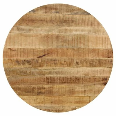 VidaXL Table de salle à manger Bois de manguier brut et Acier 120x77cm 4 VidaXL Table de salle à manger Bois de manguier brut et Acier 120x77cm – Image 2