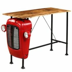 VidaXL Table de bar Bois de manguier 60x150x107 cm Rouge Tracteur 9 VidaXL Table de bar Bois de manguier 60x150x107 cm Rouge Tracteur -Promos Tables à manger Boutique image 2 246237