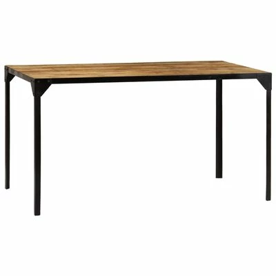 VidaXL Table de salle à manger 140x80x76 cm Bois de manguier massif 4 VidaXL Table de salle à manger 140x80x76 cm Bois de manguier massif – Image 2