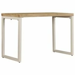 VidaXL Table de salle à manger 115x55x76 cm Bois de manguier et acier -Promos Tables à manger Boutique image 2 247333