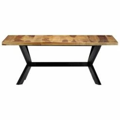VidaXL Table de salle à manger 180x90x75 cm Bois de Sesham solide -Promos Tables à manger Boutique image 2 247432