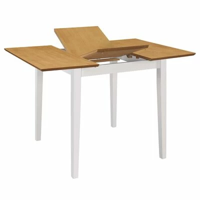 VidaXL Table à dîner extensible Blanc (80-120) x 80 x 74 cm MDF 4 VidaXL Table à dîner extensible Blanc (80-120) x 80 x 74 cm MDF – Image 2