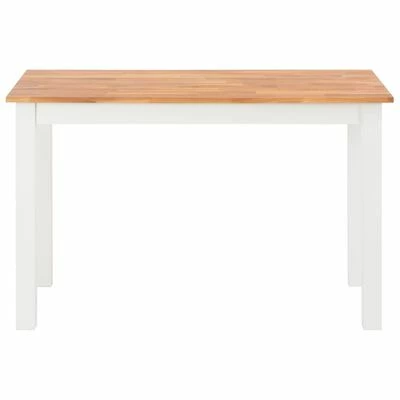 VidaXL Table de salle à manger 120x60x74 cm Bois de chêne solide 4 VidaXL Table de salle à manger 120x60x74 cm Bois de chêne solide – Image 2