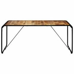 VidaXL Table de salle à manger 180x90x76 cm Bois de manguier brut -Promos Tables à manger Boutique image 2 247866