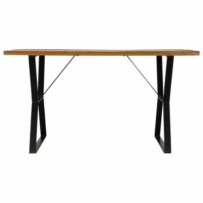 VidaXL Table de salle à manger 140x80x76cm Bois de récupération massif 4 VidaXL Table de salle à manger 140x80x76cm Bois de récupération massif – Image 2