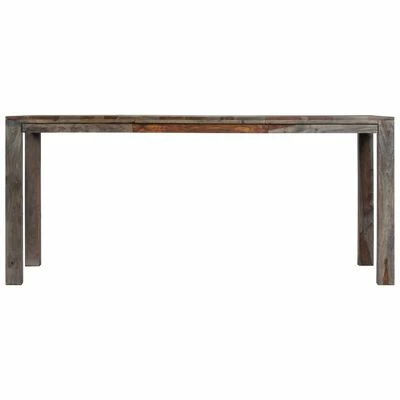 VidaXL Table de salle à manger Gris 180x90x76 cm Bois de Sesham solide 4 VidaXL Table de salle à manger Gris 180x90x76 cm Bois de Sesham solide – Image 2