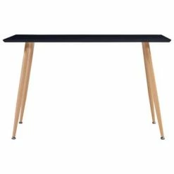VidaXL Table de salle à manger Noir et chêne 120x60x74 cm MDF 8 VidaXL Table de salle à manger Noir et chêne 120x60x74 cm MDF -Promos Tables à manger Boutique image 2 248307