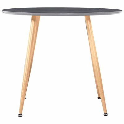 VidaXL Table de salle à manger Gris et chêne 90x73,5 cm MDF 4 VidaXL Table de salle à manger Gris et chêne 90x73,5 cm MDF – Image 2