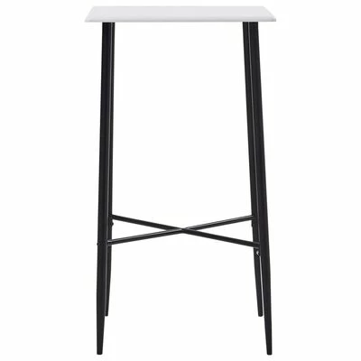 VidaXL Table de bar Blanc 60 x 60 x 111 cm MDF 4 VidaXL Table de bar Blanc 60 x 60 x 111 cm MDF – Image 2