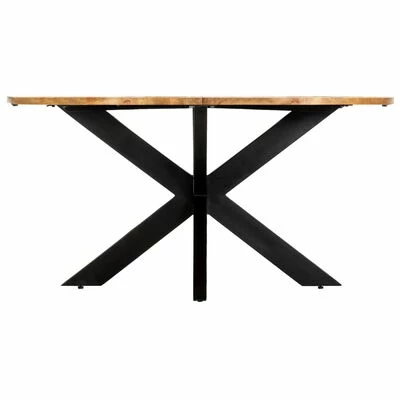 VidaXL Table de salle à manger Rond 150x76 cm Bois de manguier massif 3 VidaXL Table de salle à manger Rond 150x76 cm Bois de manguier massif – Image 2