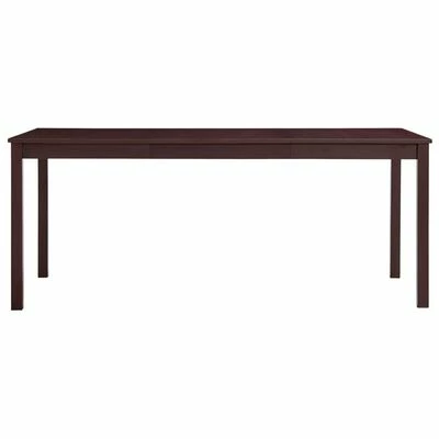 VidaXL Table de salle à manger Marron foncé 180 x 90 x 73 cm Pin 4 VidaXL Table de salle à manger Marron foncé 180 x 90 x 73 cm Pin – Image 2