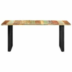 VidaXL Table de salle à manger 180x90x76cm Bois de récupération solide -Promos Tables à manger Boutique image 2 285830