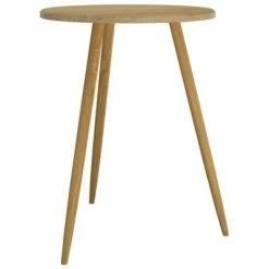 VidaXL Table de bistro Marron clair Ø60x76 cm MDF et fer