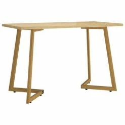 VidaXL Table à dîner Marron clair 120x60x74 cm MDF et fer
