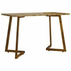 VidaXL Table à dîner Marron foncé 120x60x74 cm MDF et fer
