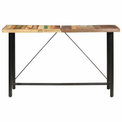 VidaXL Table de bar 180x70x107 cm Bois de récupération solide 4 VidaXL Table de bar 180x70x107 cm Bois de récupération solide – Image 2